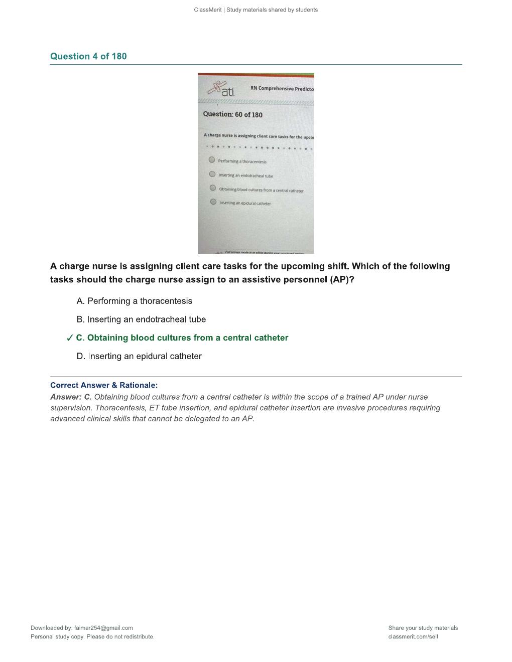 Preview page 4 of RN Comprehensive Predictor 2026 – 180 Practice Questions with Verified Answers & Rationales (ATI Exit Exam Prep)