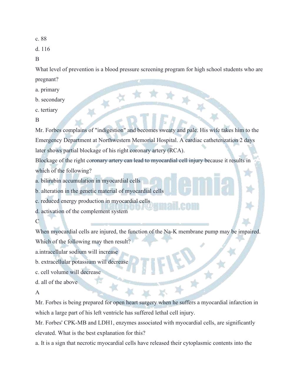 Preview page 2 of ATI PATHOPHYSIOLOGY LATEST QUESTIONS AND ANSWERS WITH RATIONALE.