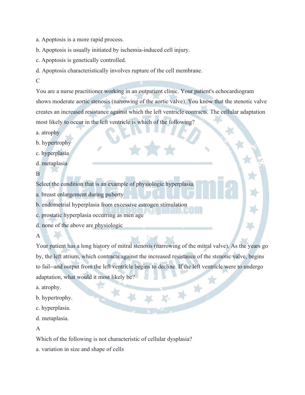 Preview page 7 of ATI PATHOPHYSIOLOGY LATEST QUESTIONS AND ANSWERS WITH RATIONALE.
