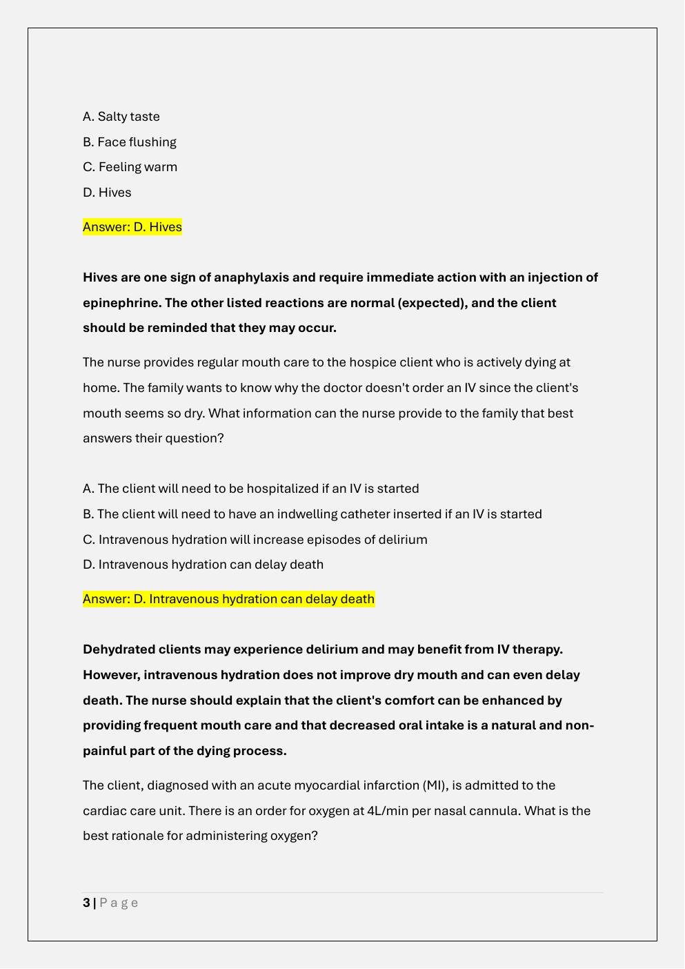 Preview page 3 of Rex PN Exam /Rex PN Canadian test bank Prep