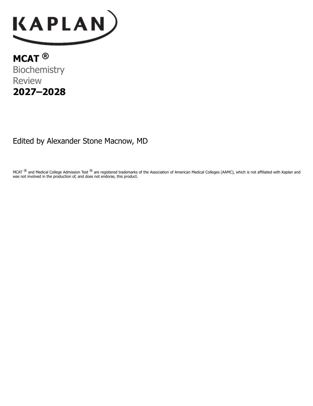 Preview page 2 of MCAT Biochemistry Review 2027–2028 By Kaplan Test Prep