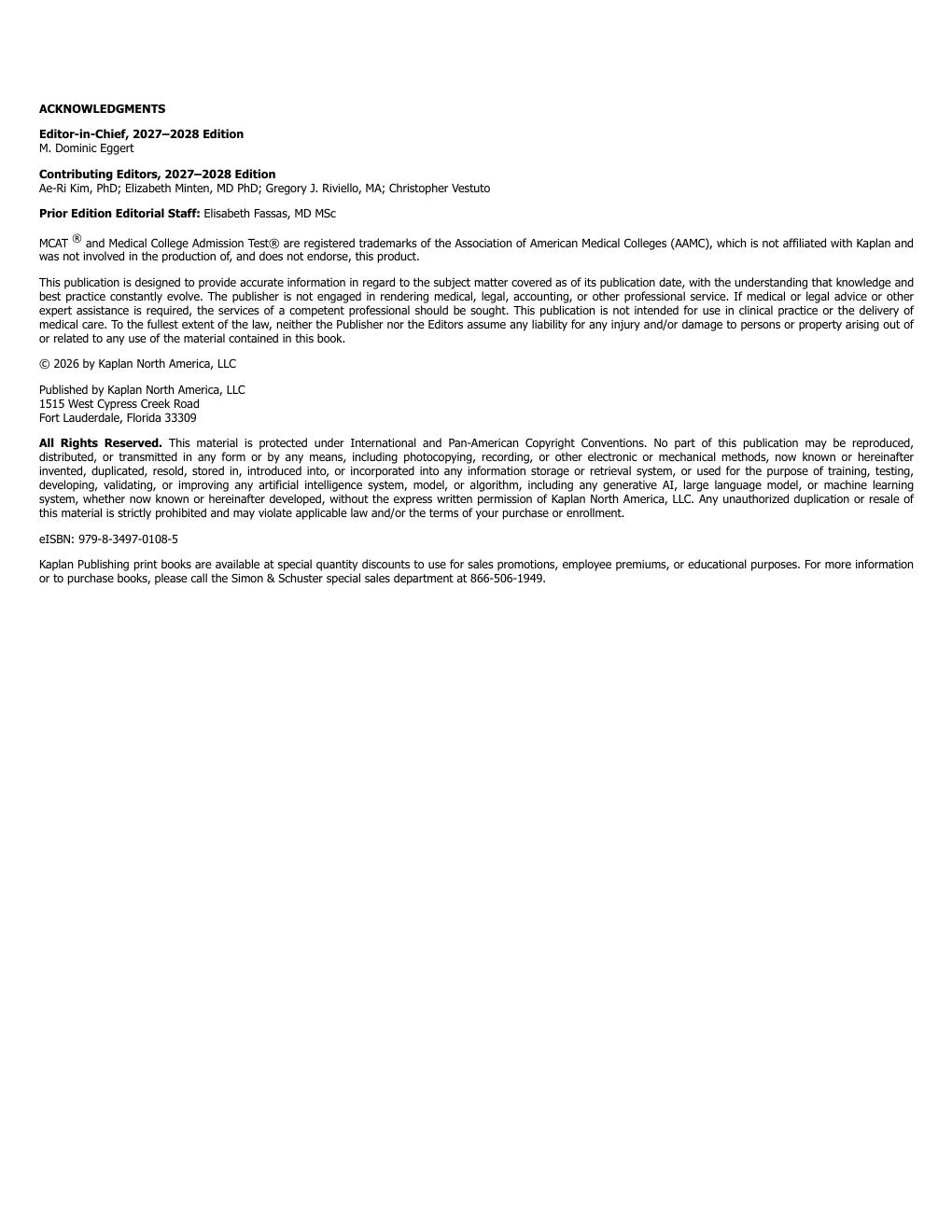 Preview page 3 of MCAT Biochemistry Review 2027–2028 By Kaplan Test Prep