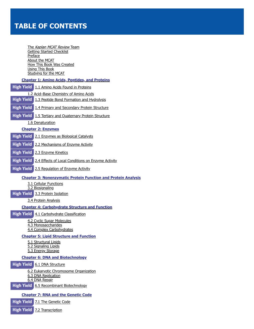 Preview page 4 of MCAT Biochemistry Review 2027–2028 By Kaplan Test Prep