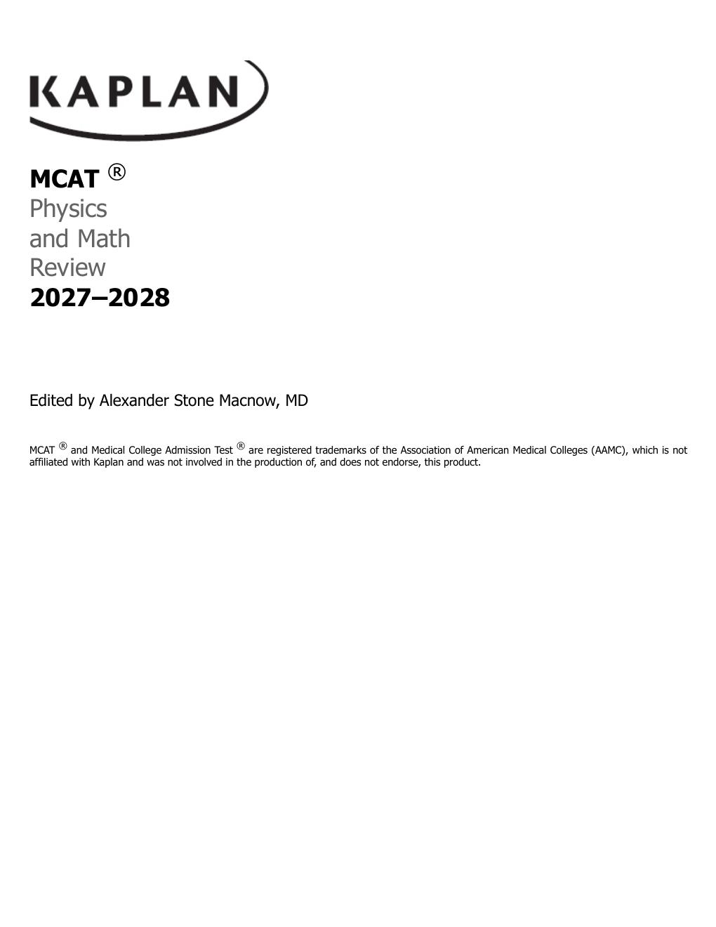 Preview page 2 of MCAT Physics and Math Review 2027–2028 By Kaplan Test Prep