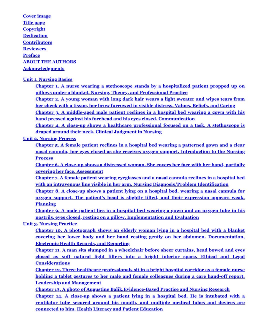 Preview page 4 of Fundamentals of Nursing Active Learning for Collaborative Practice 4th Edition By Barbara Yoost, Lynne Crawford