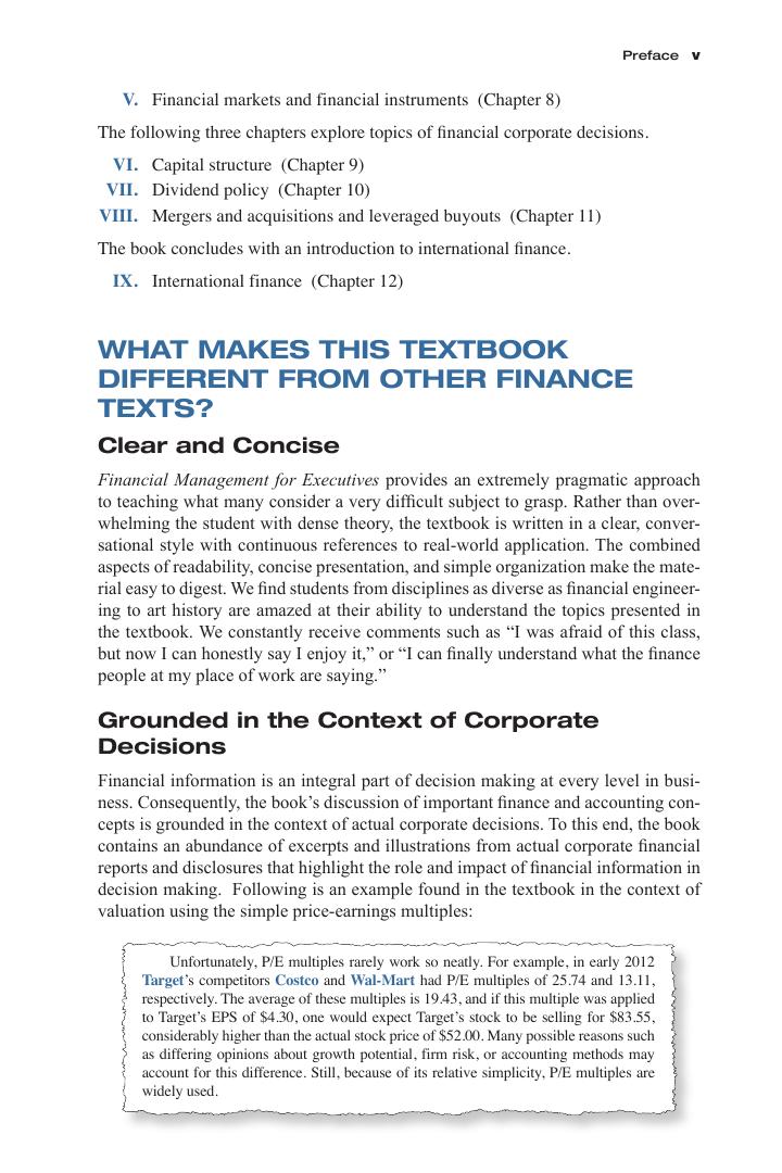 Preview page 6 of Financial Management for Executives 2nd Edition By Jay Prag, James Wallace