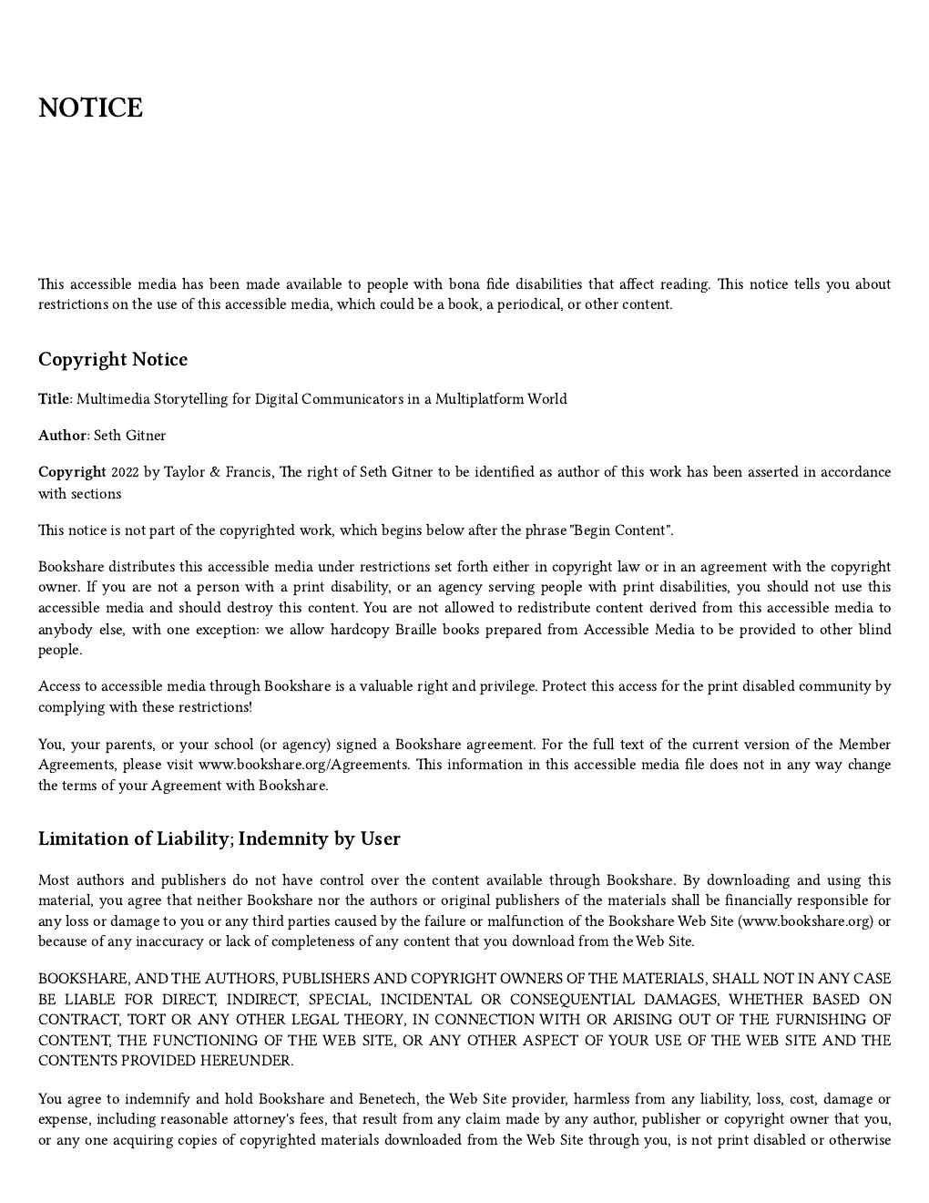 Preview page 3 of Multimedia Storytelling for Digital Communicators in a Multiplatform World 2nd Edition By Seth Gitner