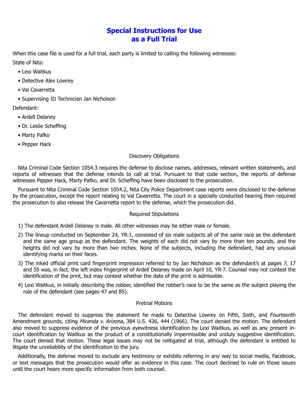 Preview page 10 of State v. Delaney Case File 3rd Edition By Joseph Taylor, Griffith-Reed