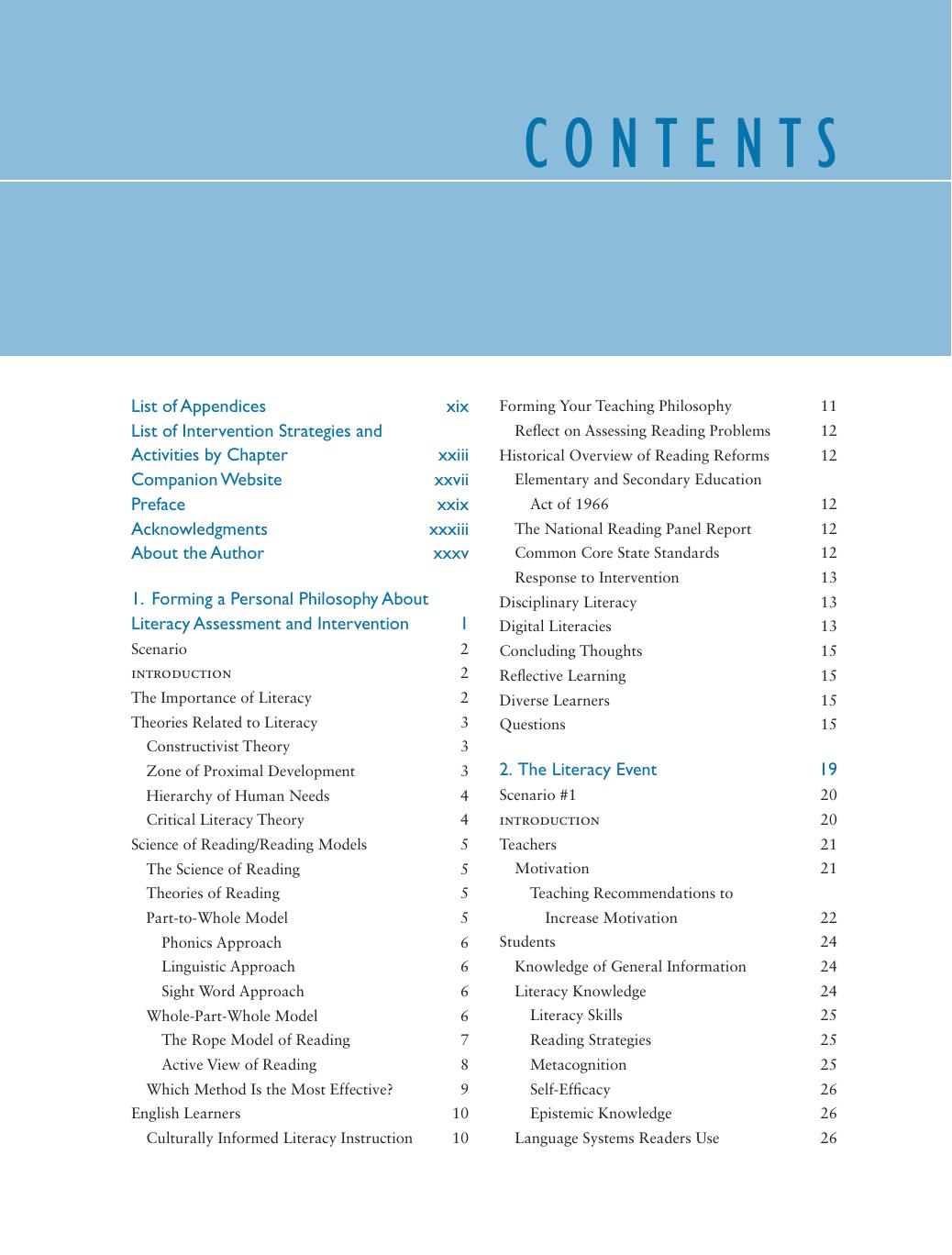 Preview page 10 of Literacy Assessment and Intervention for Classroom Teachers 6th Edition By Beverly DeVries