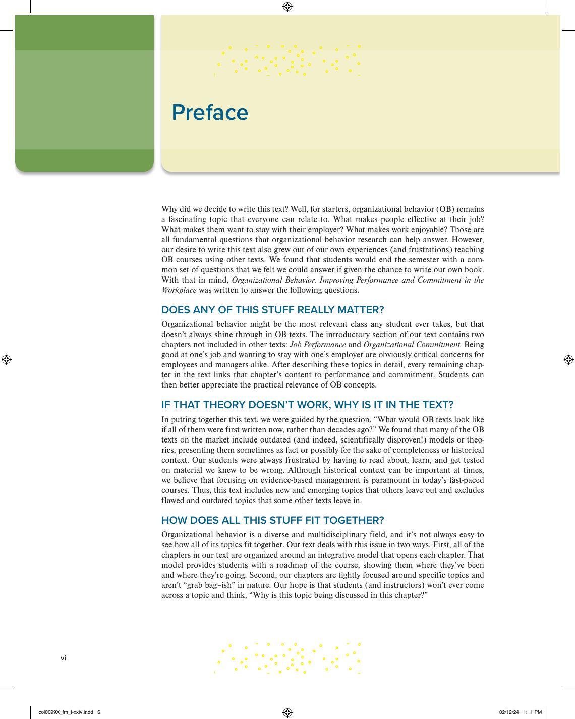 Preview page 7 of Organizational Behavior Improving Performance and Commitment in the Workplace 2025 Evergreen Release Jason Colquitt, Jef