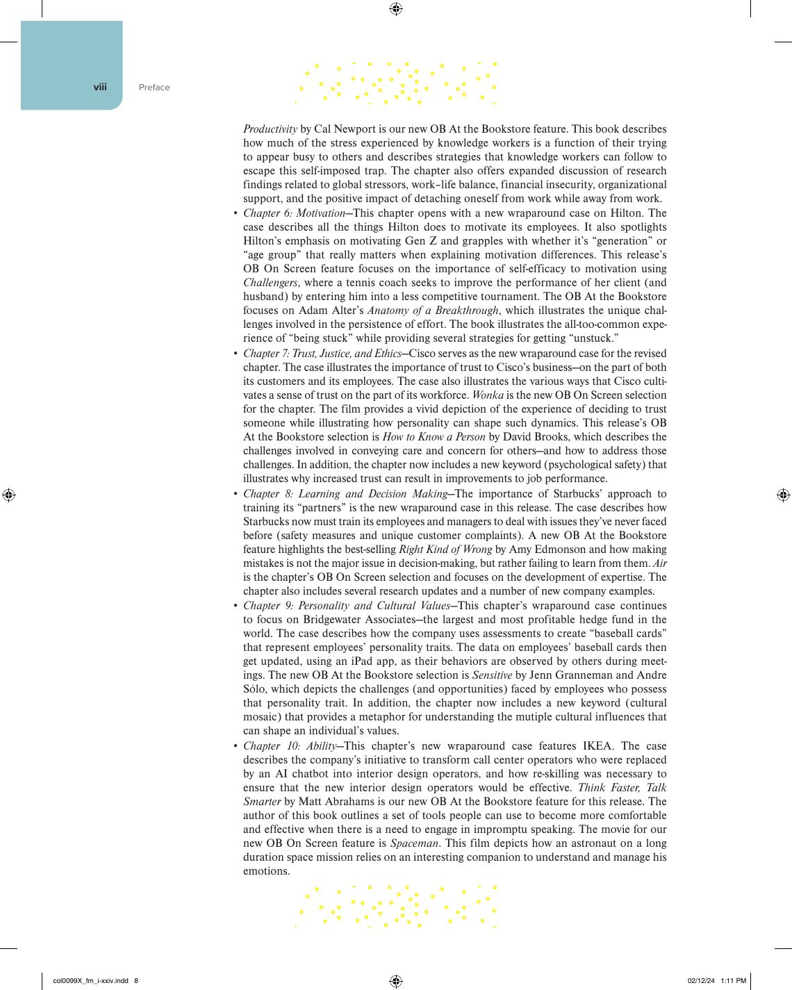 Preview page 9 of Organizational Behavior Improving Performance and Commitment in the Workplace 2025 Evergreen Release Jason Colquitt, Jef