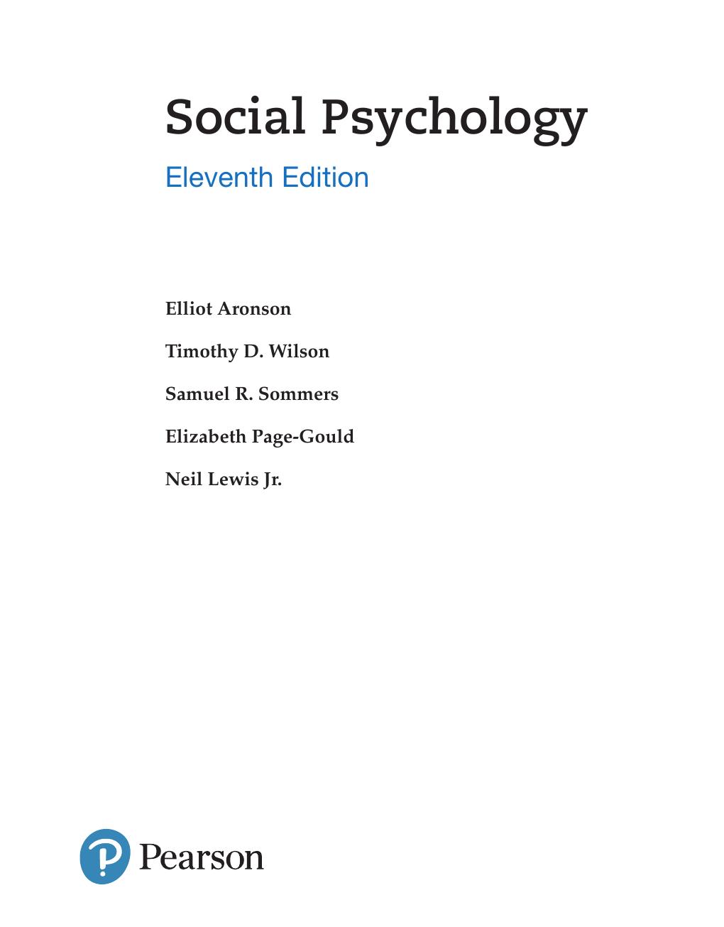 Preview page 2 of Social Psychology 11th Edition By  Elliot Aronson