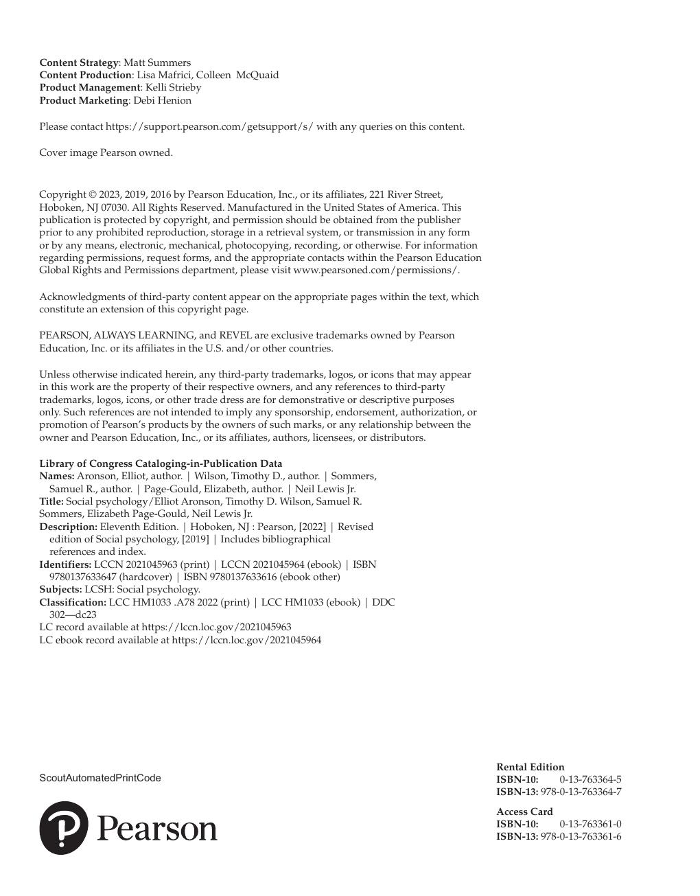 Preview page 3 of Social Psychology 11th Edition By  Elliot Aronson
