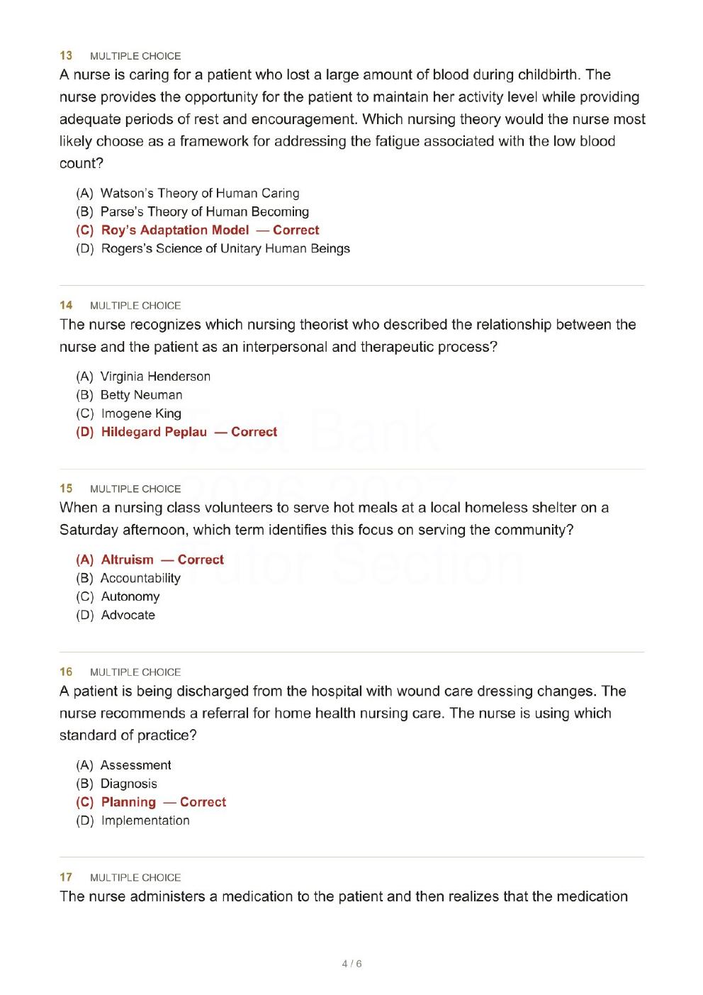 Preview page 7 of Fundamentals of Nursing Active Learning for Collaborative Practice 4th Edition By Barbara Yoost, Lynne Crawford | Test B