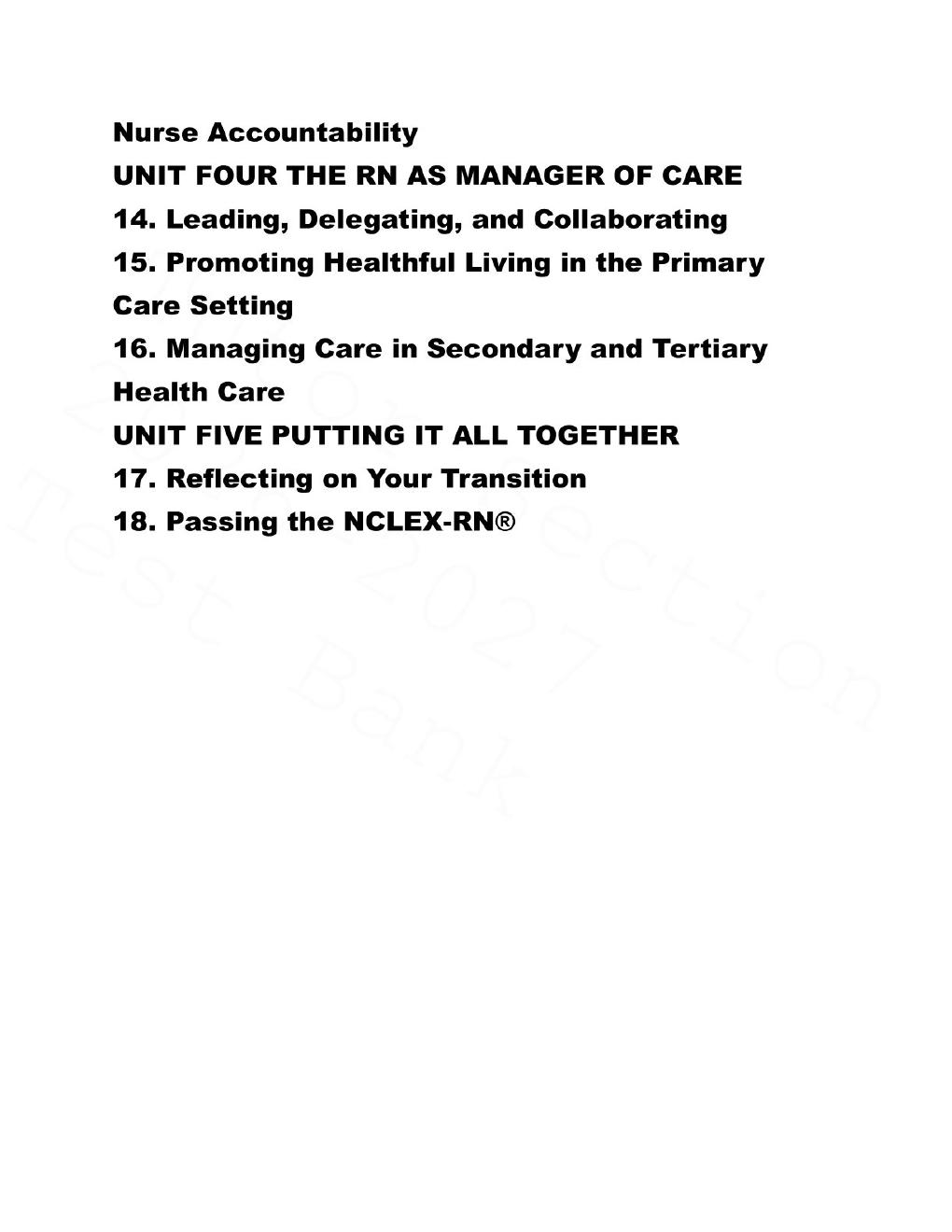 Preview page 3 of LPN to RN Transitions 6th Edition By Lora Claywell | Test Bank