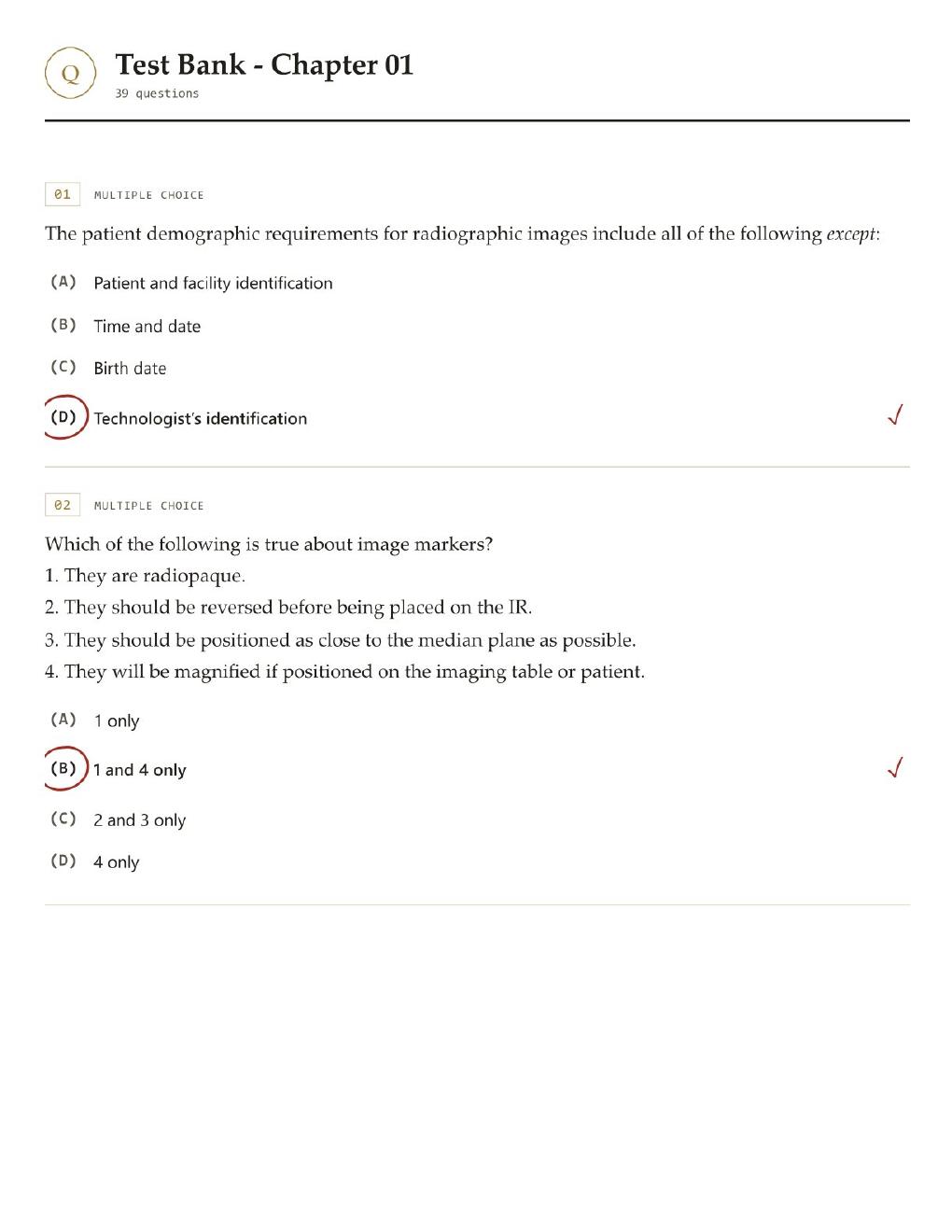 Preview page 4 of Radiographic Image Analysis 6th Edition By Kathy McQuillen Martensen | Test Bank