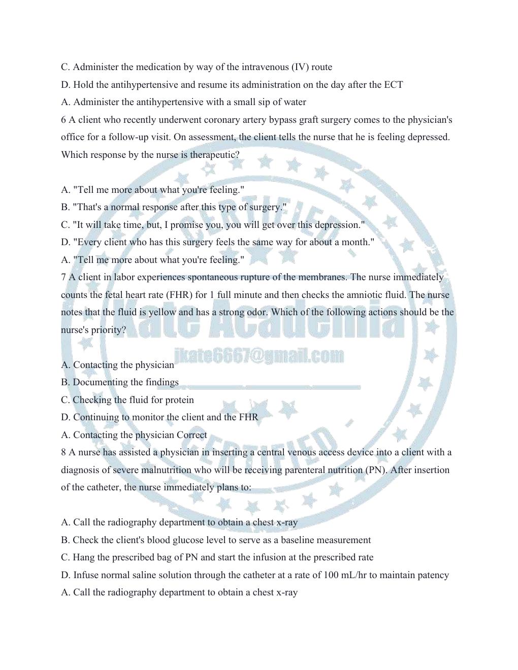 Preview page 3 of HESI Compass Exit Exam Test Bank & Study Guide | Questions & Answers