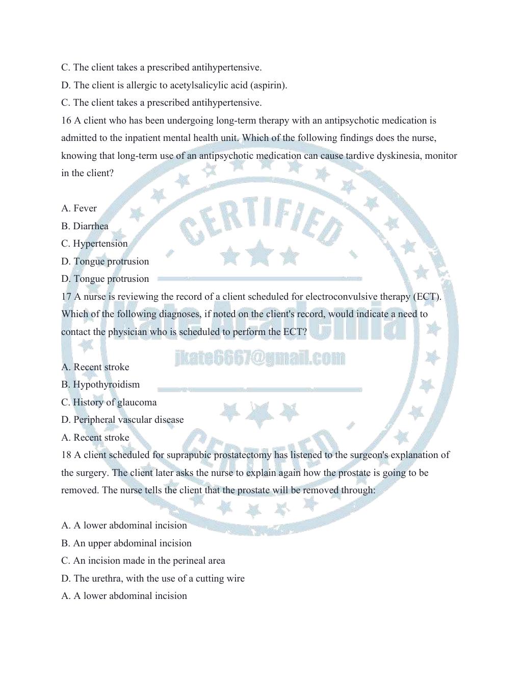 Preview page 6 of HESI Compass Exit Exam Test Bank & Study Guide | Questions & Answers