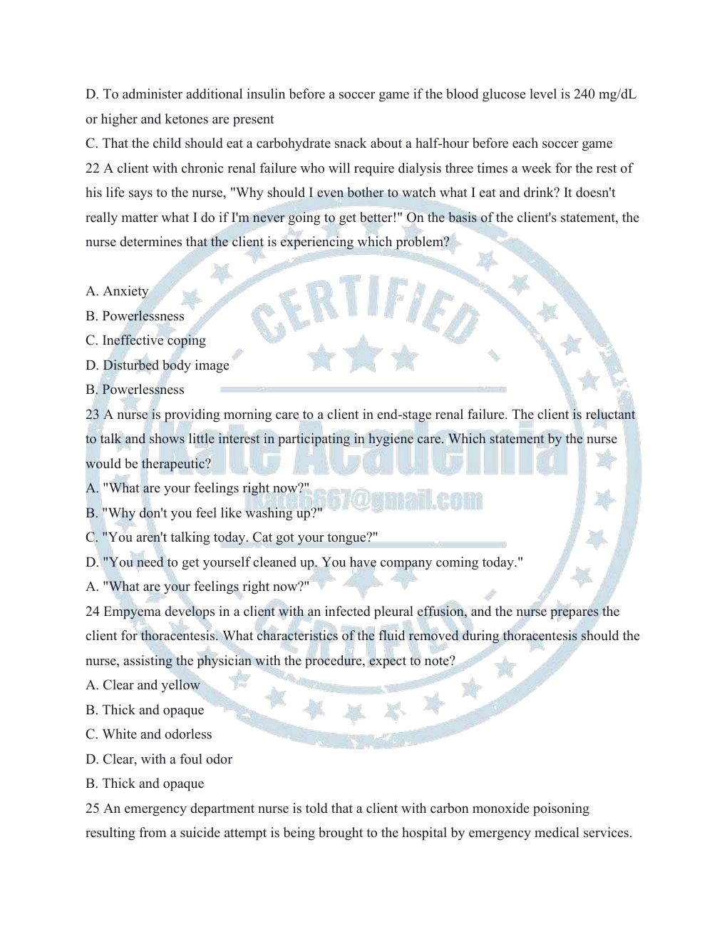 Preview page 8 of HESI Compass Exit Exam Test Bank & Study Guide | Questions & Answers