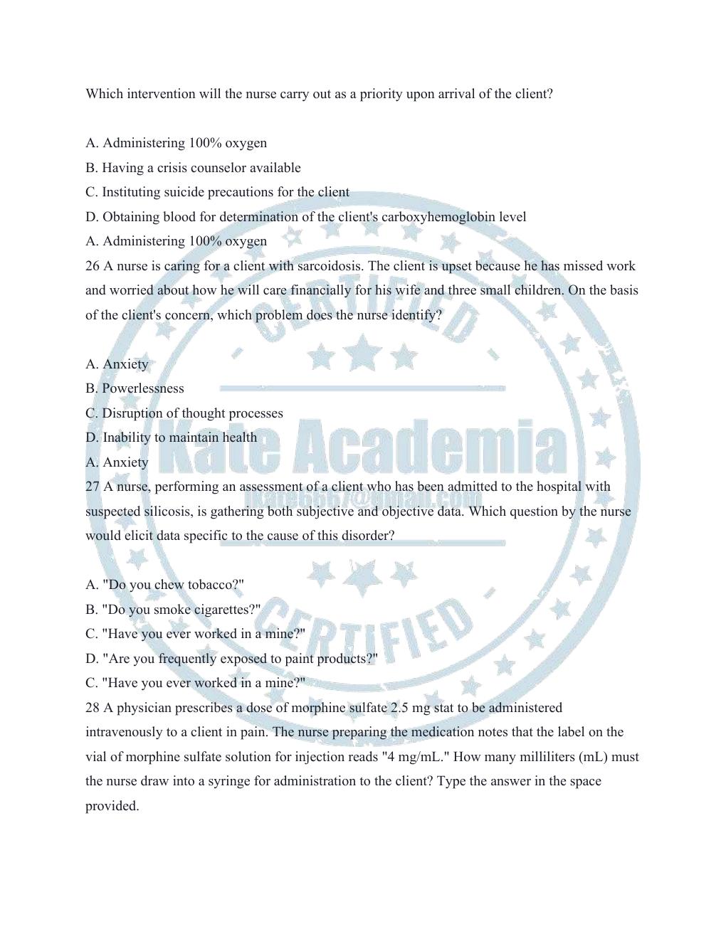 Preview page 9 of HESI Compass Exit Exam Test Bank & Study Guide | Questions & Answers