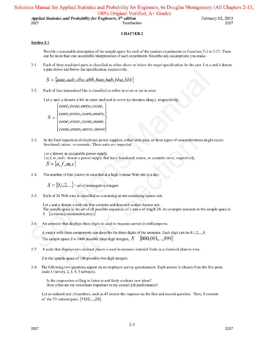 Preview page 2 of Applied Statistics and Probability for Engineers 6th Edition By Douglas Montgomery