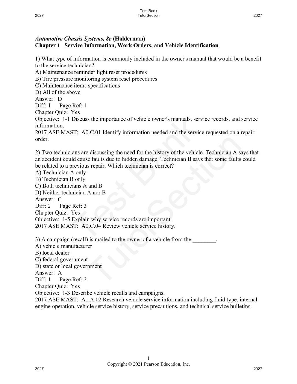 Preview page 2 of Automotive Chassis Systems 8th Edition By  James Halderman