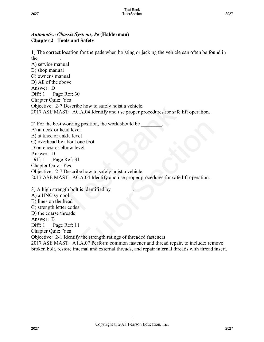 Preview page 9 of Automotive Chassis Systems 8th Edition By  James Halderman