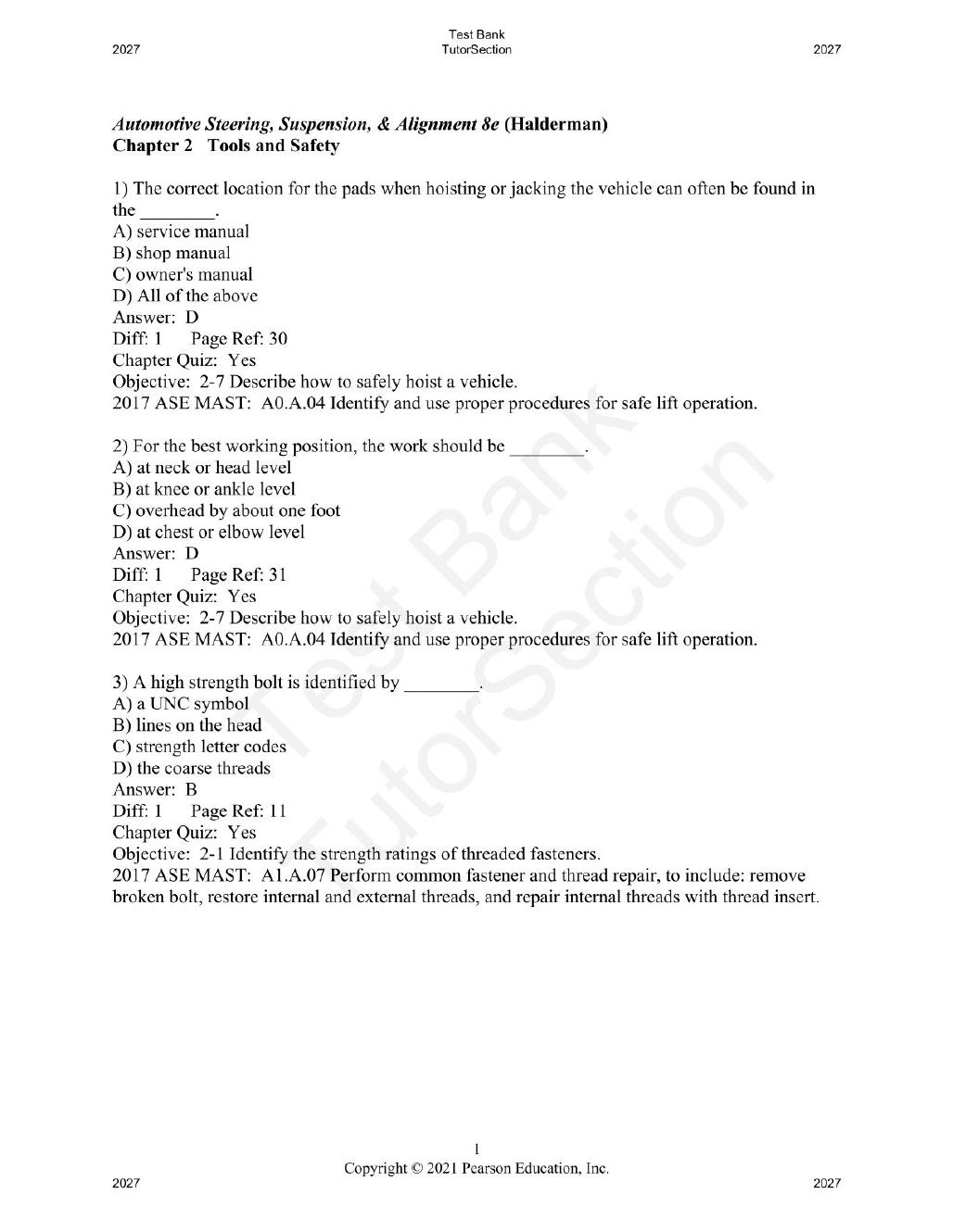 Preview page 9 of Automotive Steering, Suspension & Alignment 8th Edition By  James Halderman