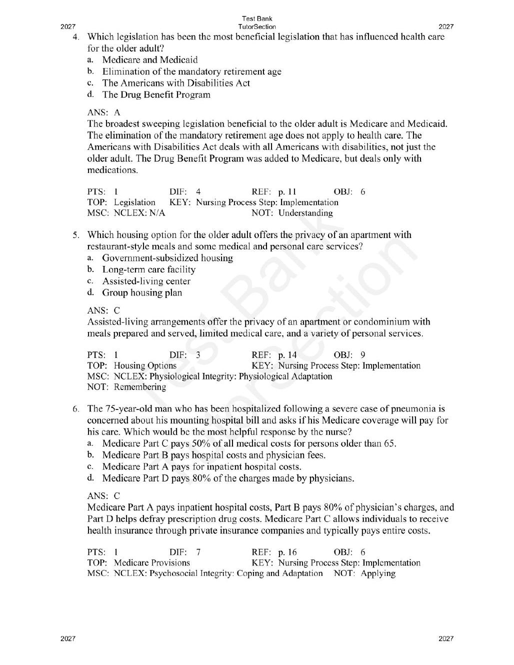 Preview page 3 of Basic Geriatric Nursing 8th Edition By Patricia Williams