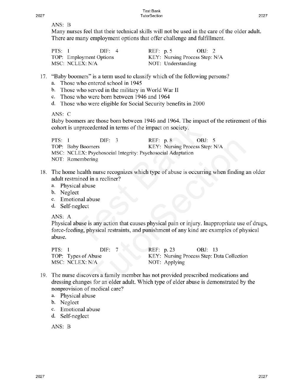 Preview page 7 of Basic Geriatric Nursing 8th Edition By Patricia Williams