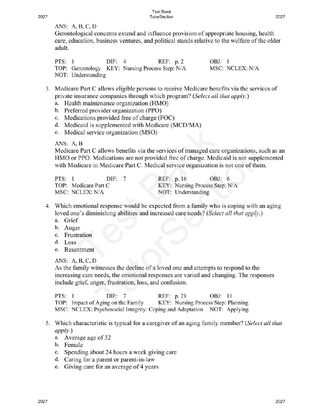 Preview page 9 of Basic Geriatric Nursing 8th Edition By Patricia Williams
