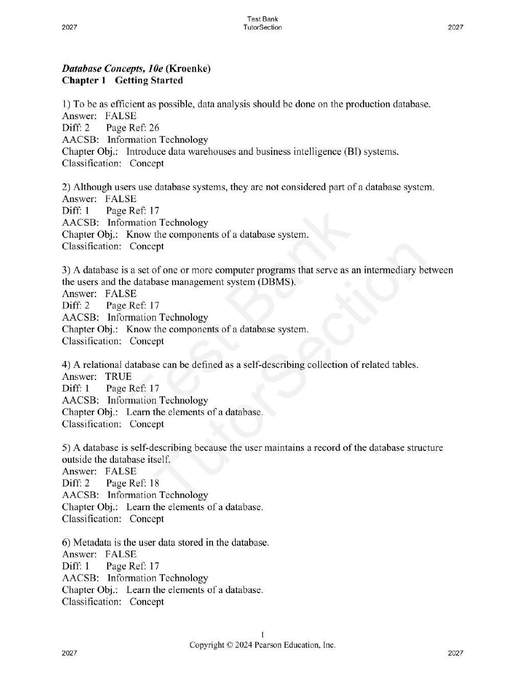 Preview page 2 of Database Concepts 10th Edition By  David Kroenke, David Auer, Scott Vandenberg, Robert Yoder