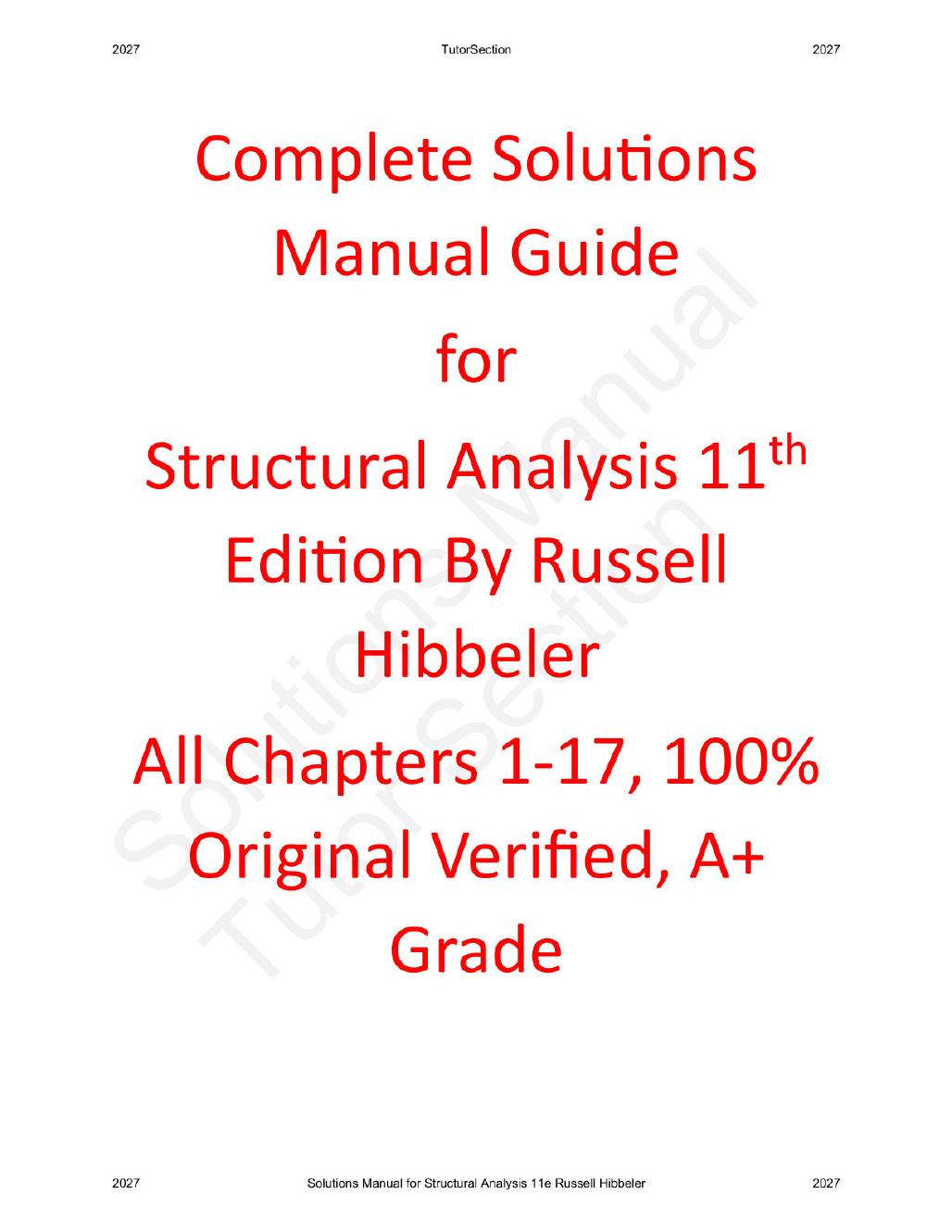Preview page 2 of Structural Analysis 11th Edition By Russell Hibbeler