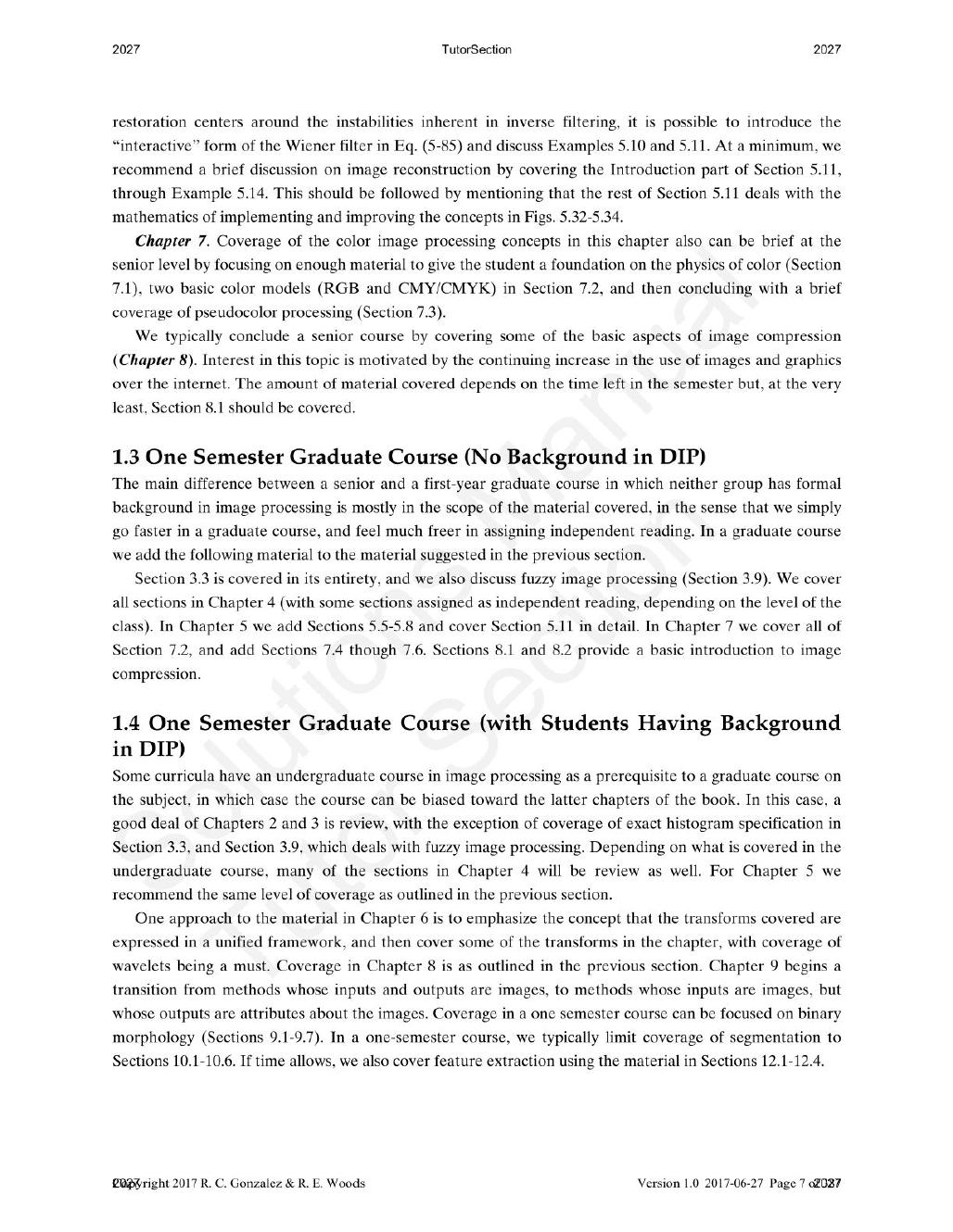 Preview page 5 of Digital Image Processing 4th Edition By  Rafael Gonzalez, Richard Woods | Solutions Manual