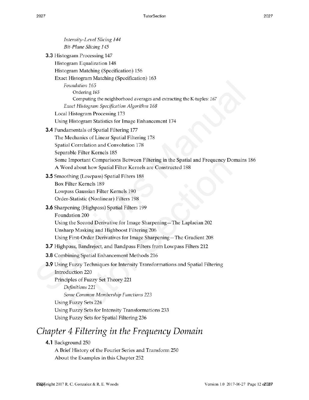 Preview page 10 of Digital Image Processing 4th Edition By  Rafael Gonzalez, Richard Woods | Solutions Manual