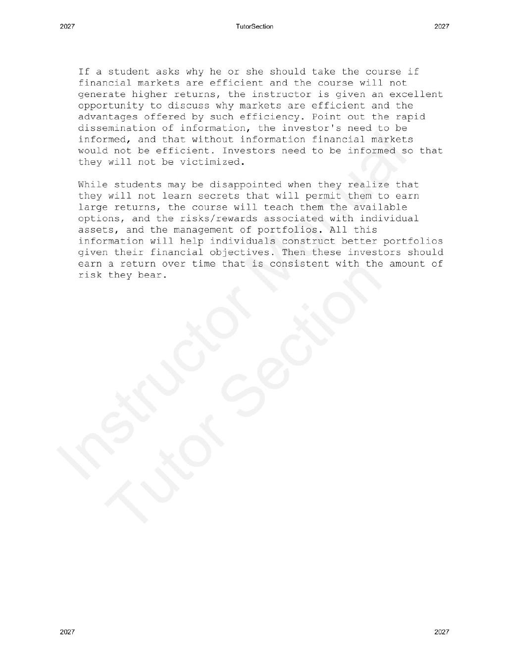 Preview page 6 of Investments An Introduction, 13th Edition By Herbert Mayo | Instructor Manual