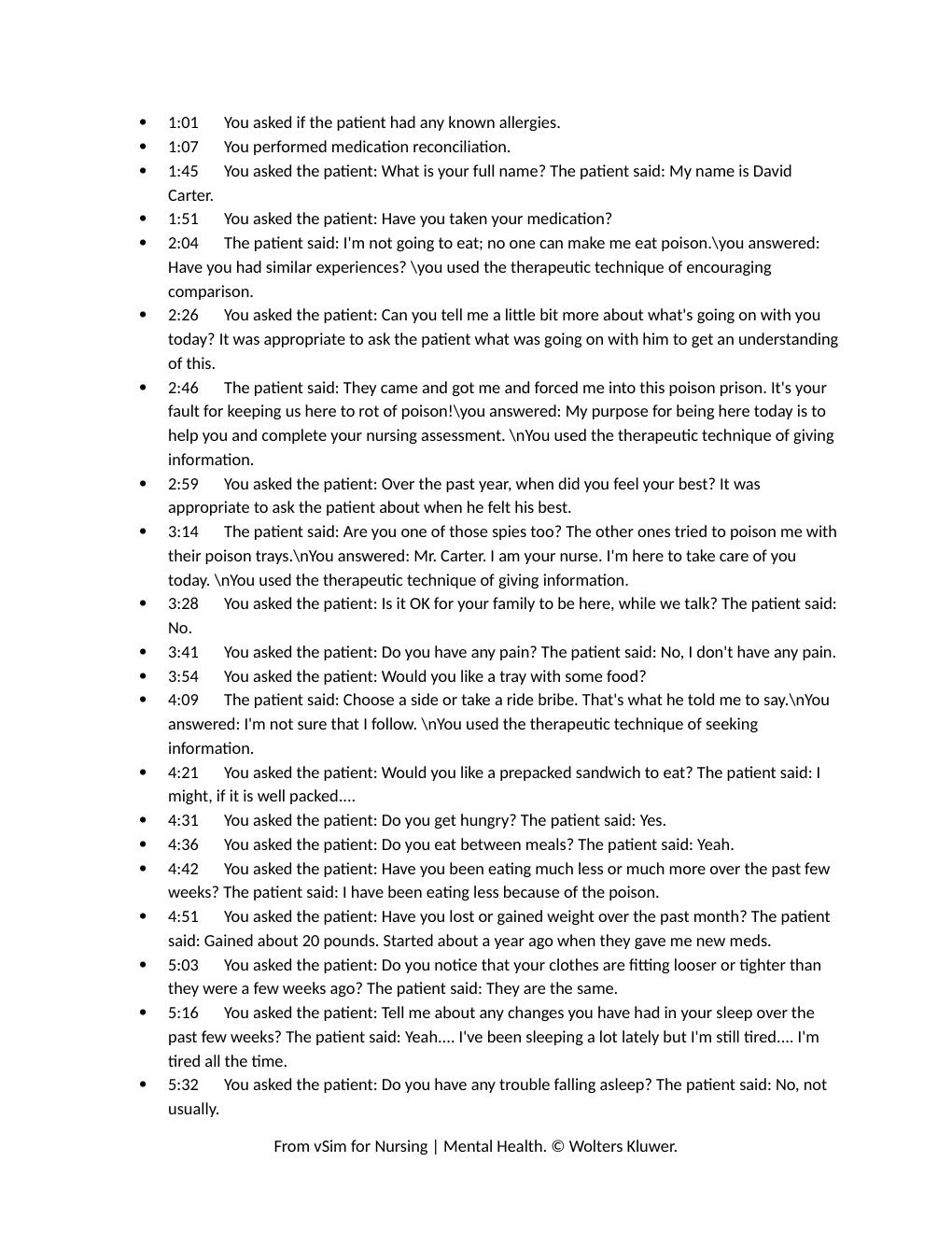 Preview page 2 of Mental Health Case: David Carter, Part 1