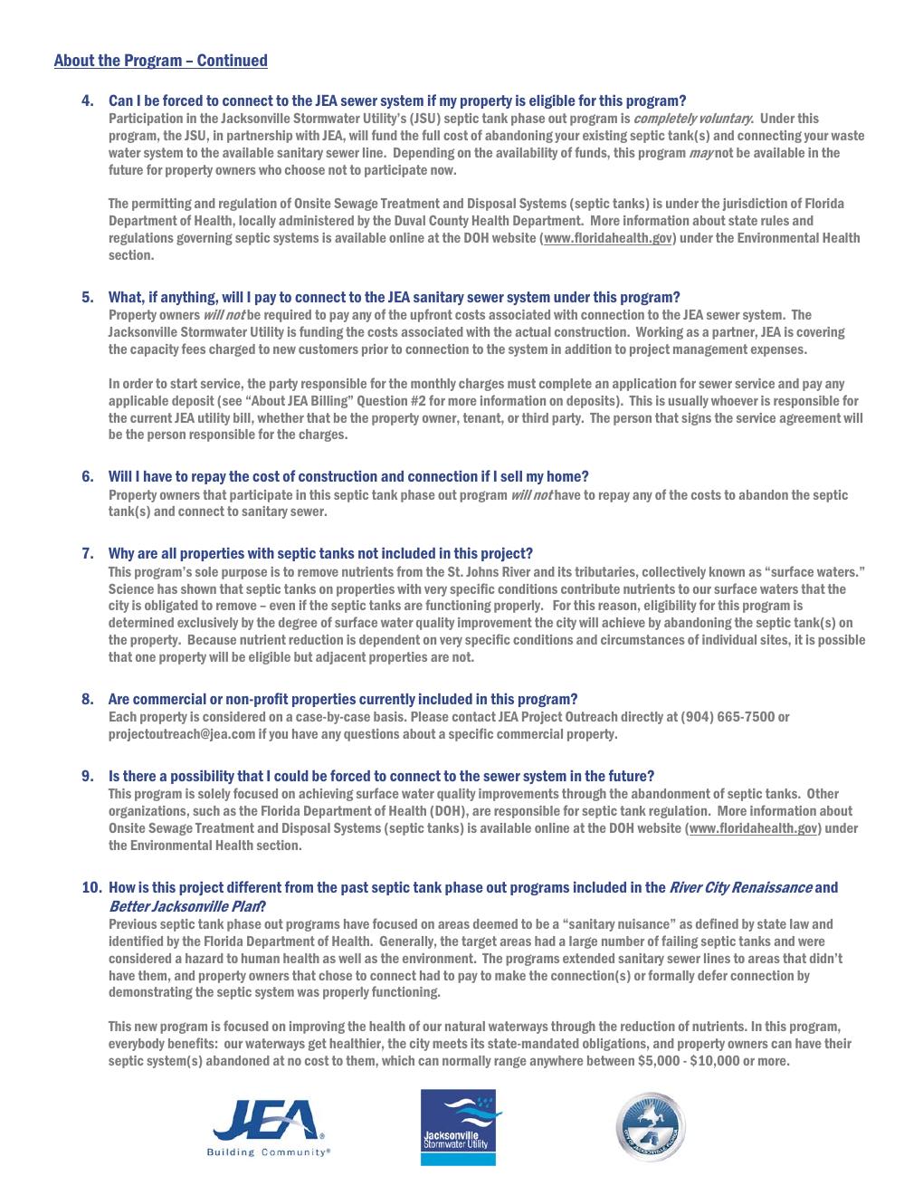Preview page 2 of Septic Tank Phase Out Programme Frequently Asked Questions