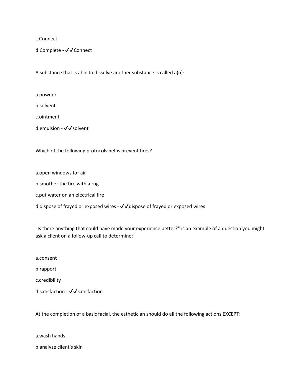 Preview page 2 of TDLR Esthetician Exam 2024 | 100% Satisfaction  Guarantee | Rated A+