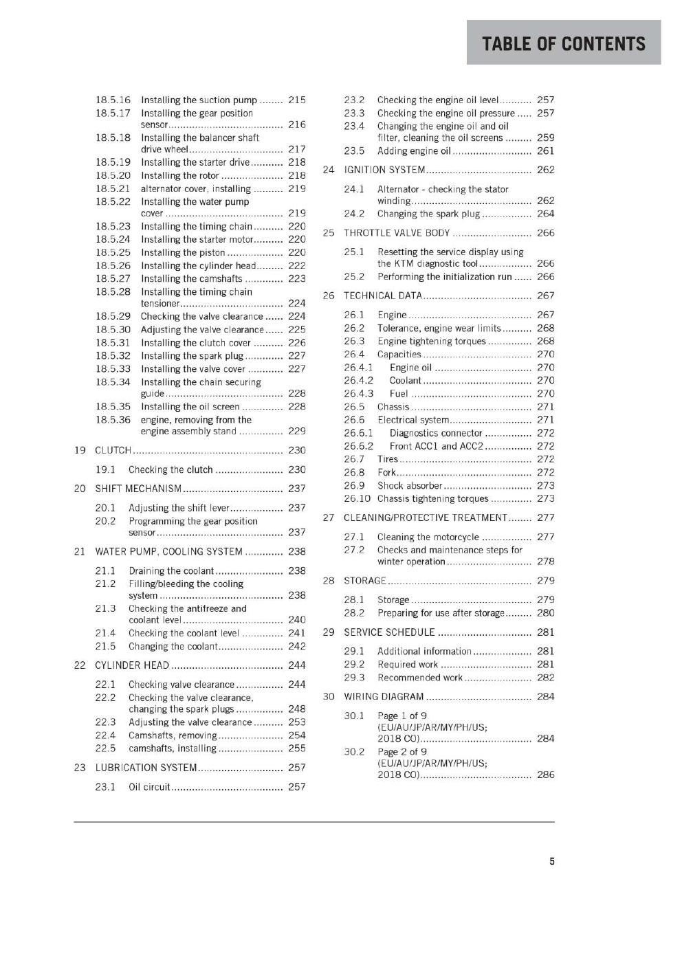 Preview page 7 of KTM 2017 - 390 Duke - Service Workshop Repair Manual