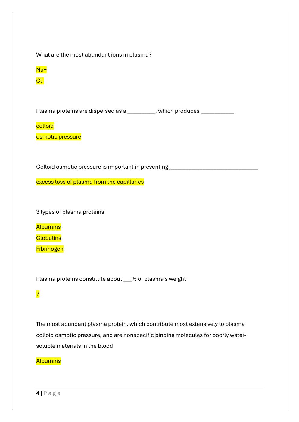 Preview page 4 of Human Physiology BIOL 385 Exam 2 /BIOL 385  Exam 2 UWSP Test