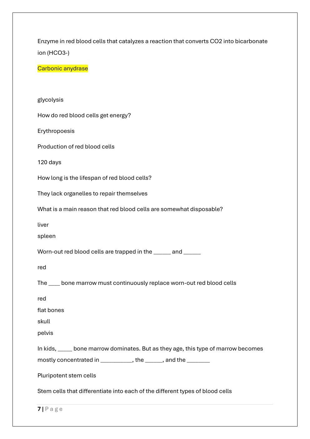 Preview page 7 of Human Physiology BIOL 385 Exam 2 /BIOL 385  Exam 2 UWSP Test
