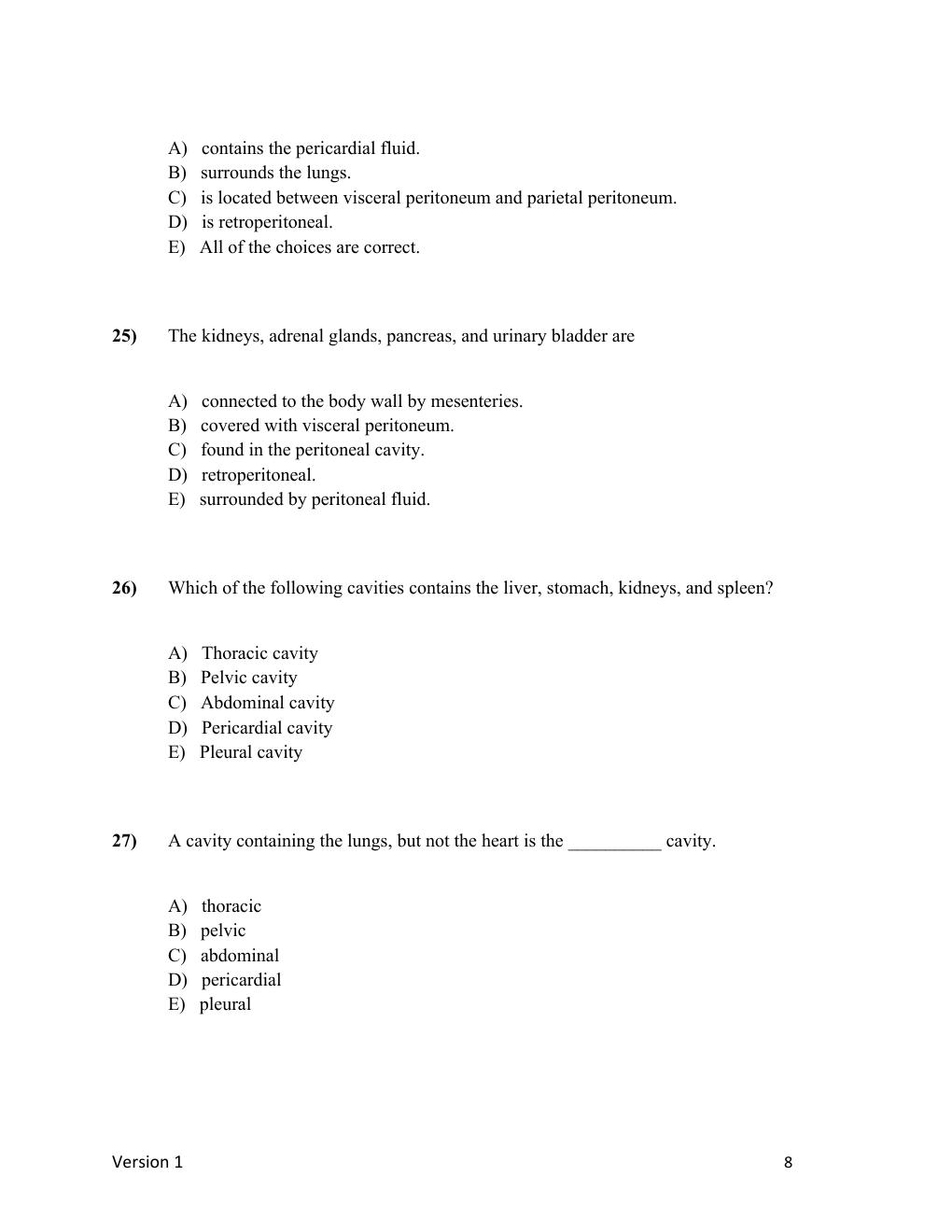 Preview page 9 of ANATOMY AND PHYSIOLOGY TEST BANK