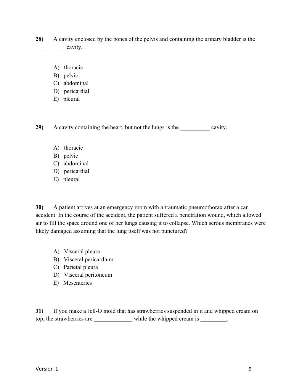 Preview page 10 of ANATOMY AND PHYSIOLOGY TEST BANK