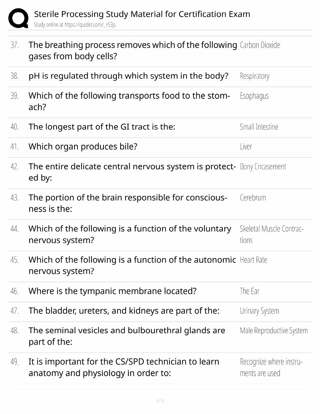 Preview page 4 of Sterile Processing Study Guide / Certification Exam Prep / Score 100% / 2025 Update