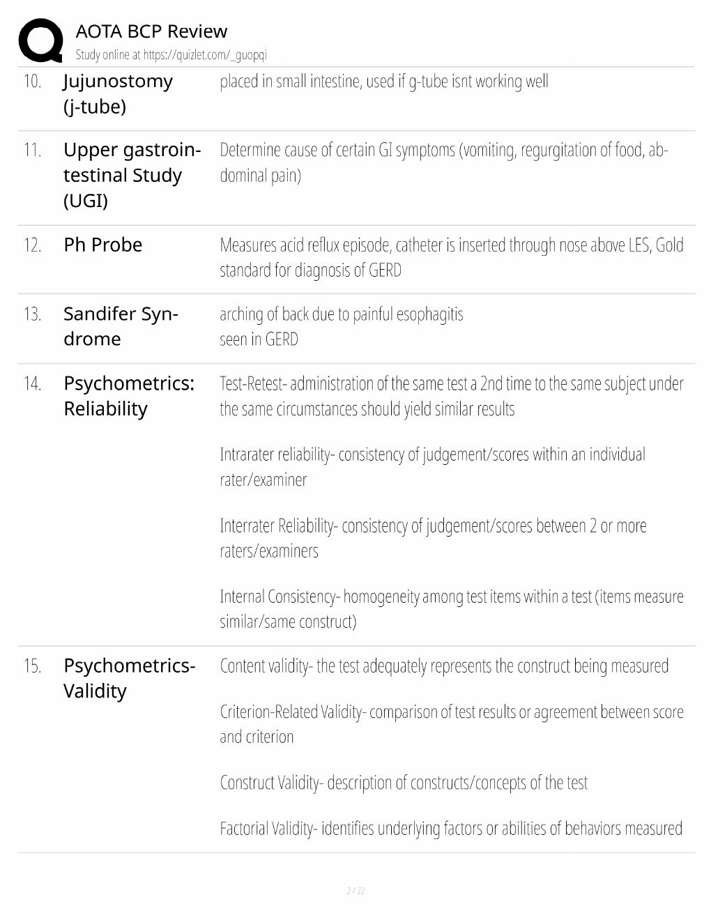 Preview page 2 of AOTA BCP Review Study Guide / Pediatric Board Certification Exam Prep / Score 100% / 2025 Update