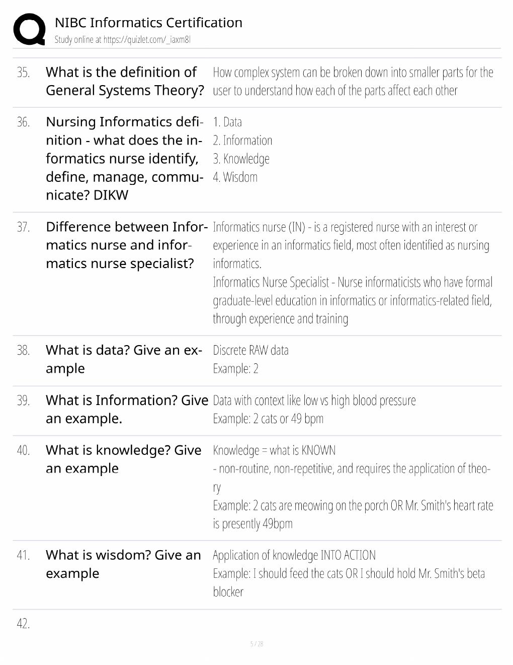 Preview page 5 of ANCC Informatics Nursing Study Guide / NI-BC Certification Exam Prep / Score 100% / 2025 Update / Exam Prep