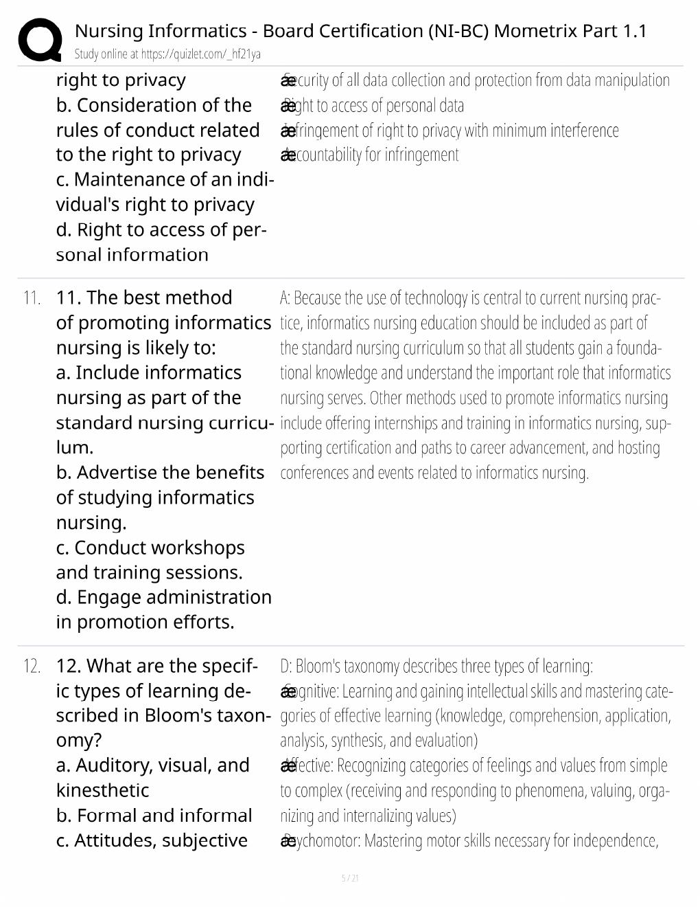 Preview page 5 of NI-BC Mometrix Study Guide / Nursing Informatics Part 1.1 / Score 100% / 2025 Update / Exam Prep
