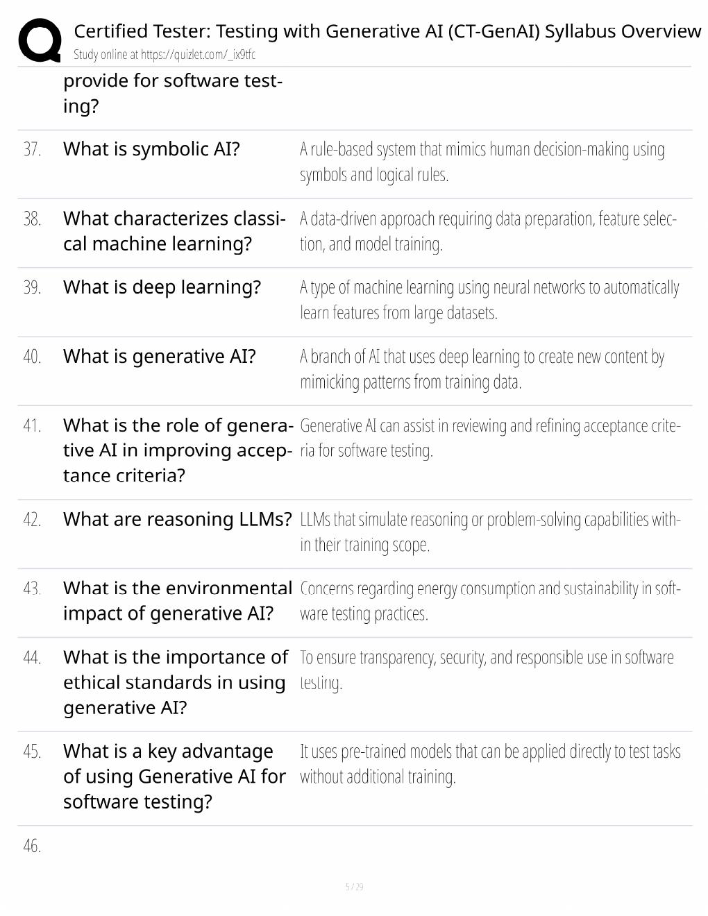 Preview page 5 of CT-GenAI Study Guide / Testing with Generative AI Certification Exam Prep / Score 100% / 2025 Update