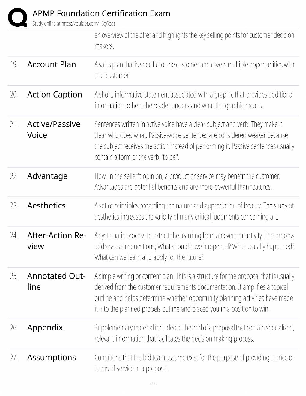 Preview page 3 of APMP Foundation Study Guide / Certification Exam Prep / Score 100% / 2025 Update / CF APMP Exam